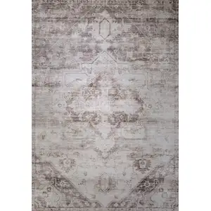 Photo of Brown and Ivory Oriental Area Rug