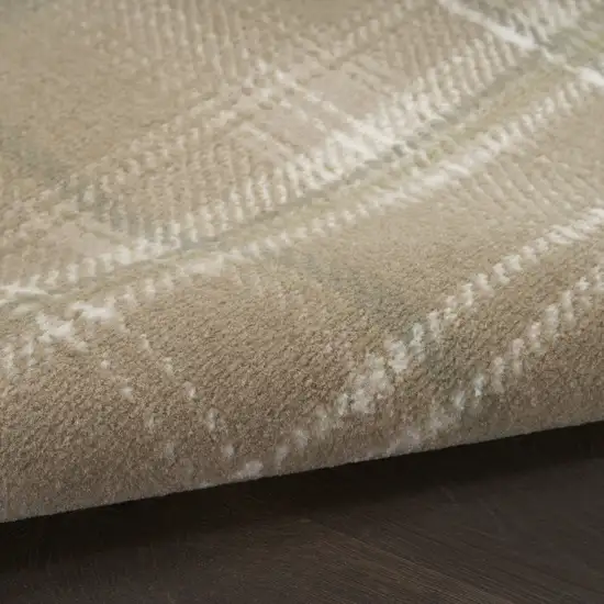 Brown and Ivory Plaid Non Skid Area Rug Photo 9