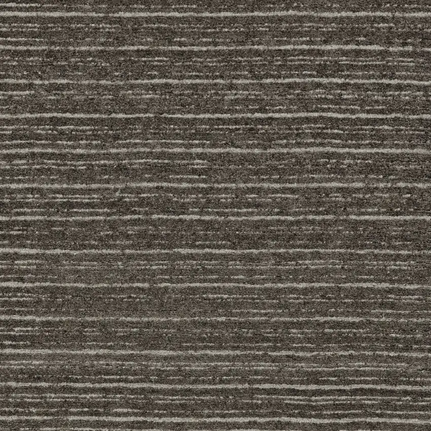 Brown and Ivory Wool Striped Hand Tufted Area Rug Photo 9