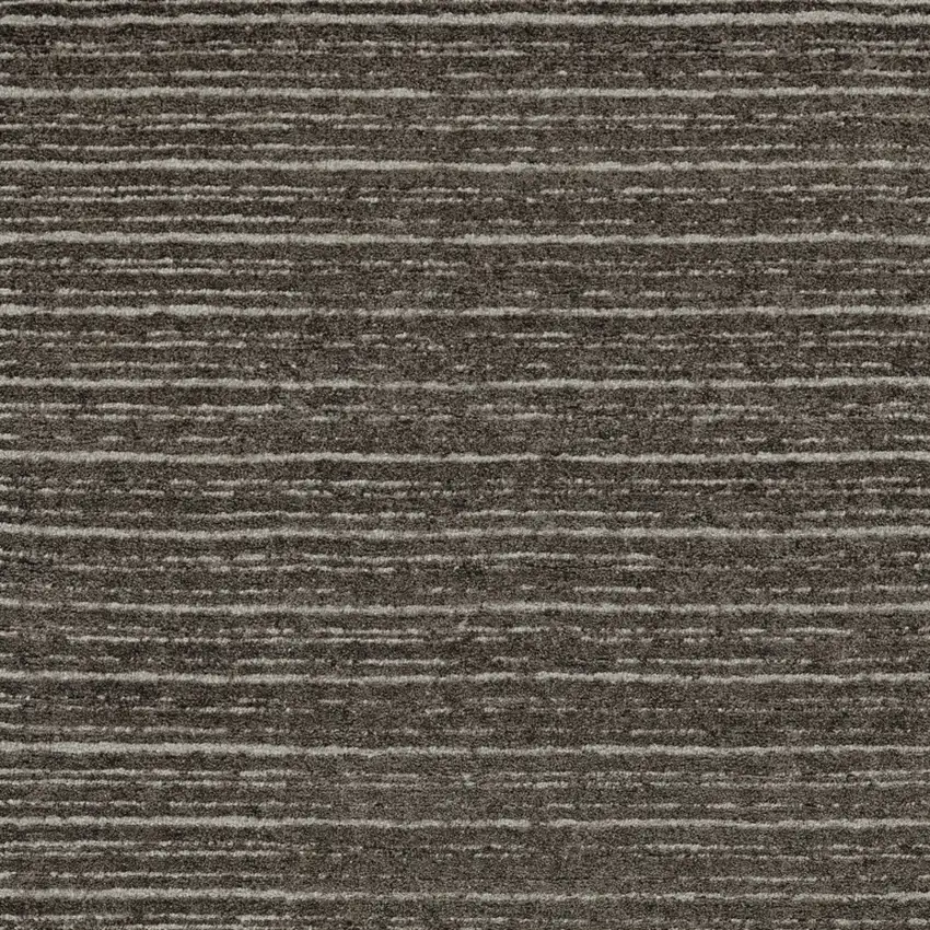 Brown and Ivory Wool Striped Hand Tufted Area Rug Photo 5