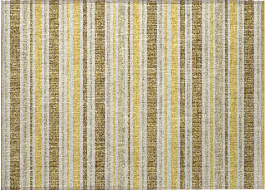 Brown and Orange Striped Washable Non Skid Indoor Outdoor Area Rug Photo 5