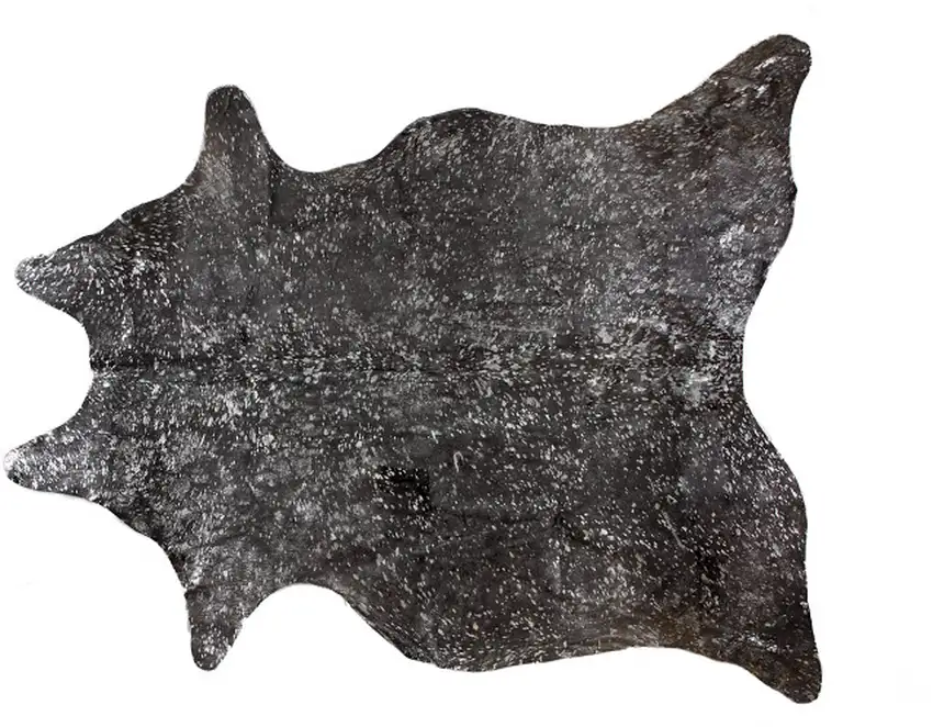 Brown and Silver Cowhide Hand Knotted Area Rug Photo 1