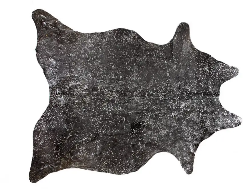 Brown and Silver Cowhide Hand Knotted Area Rug Photo 3