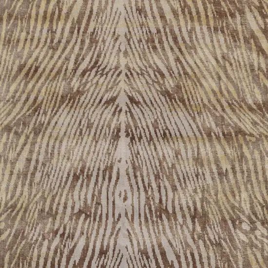 Brown and Tan Animal Print Power Loom Area Rug Photo 8