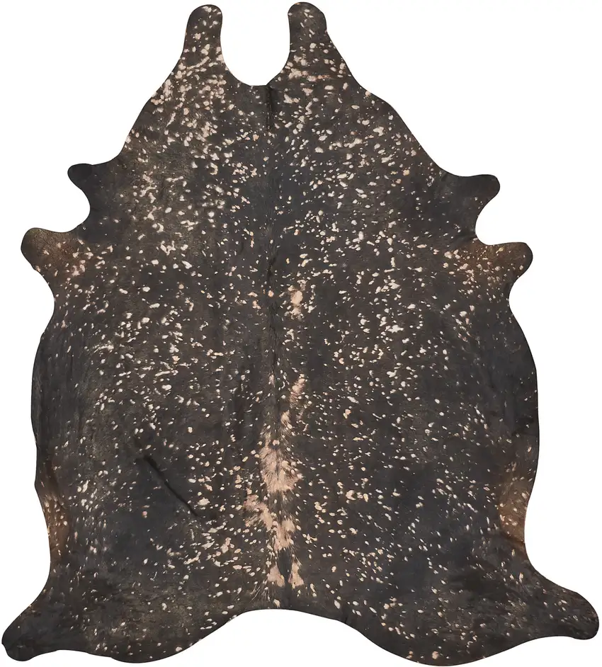 Brown and Tan Cowhide Animal Print Power Loom Area Rug Photo 2