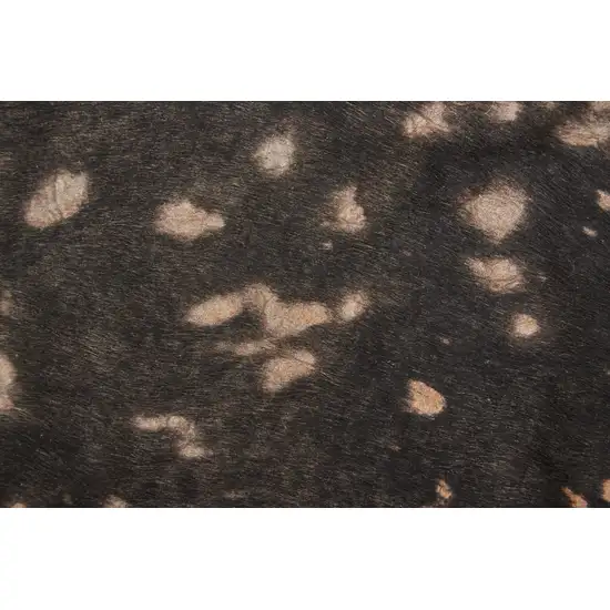 Brown and Tan Cowhide Animal Print Power Loom Area Rug Photo 8