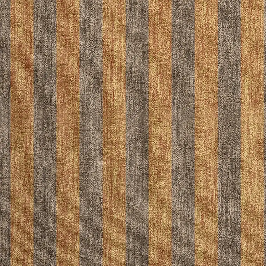 Brown and Tan Striped Washable Non Skid Indoor Outdoor Area Rug Photo 6