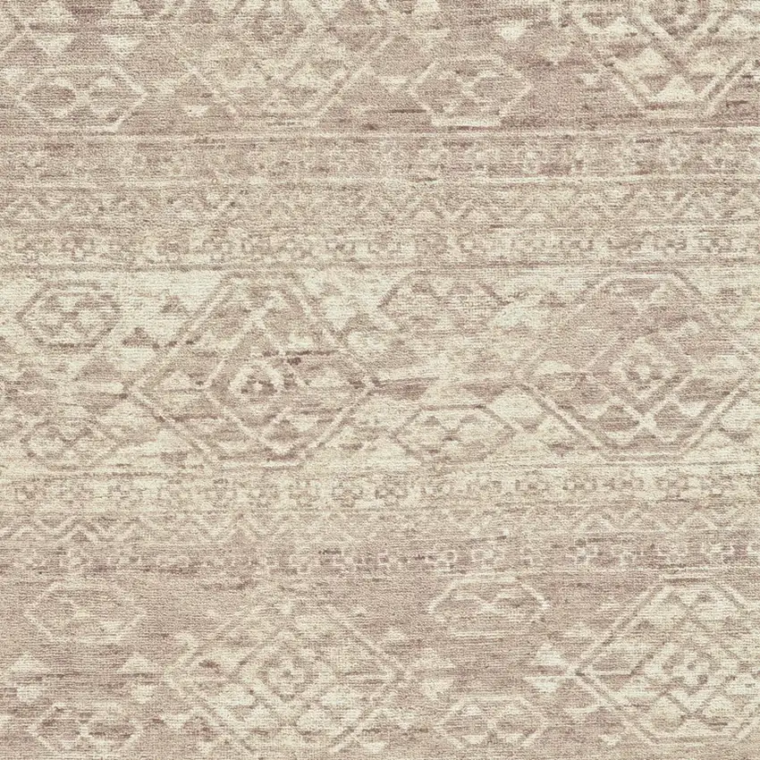 Brown and Tan Wool Southwestern Hand Knotted Area Rug Photo 6