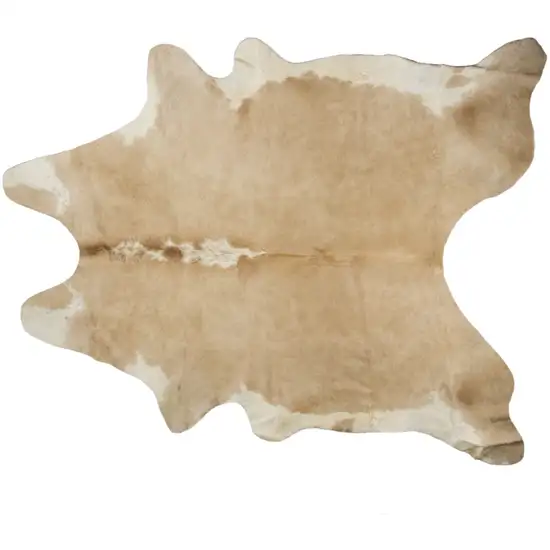 Brown and White Cowhide Hand Knotted Area Rug Photo 3