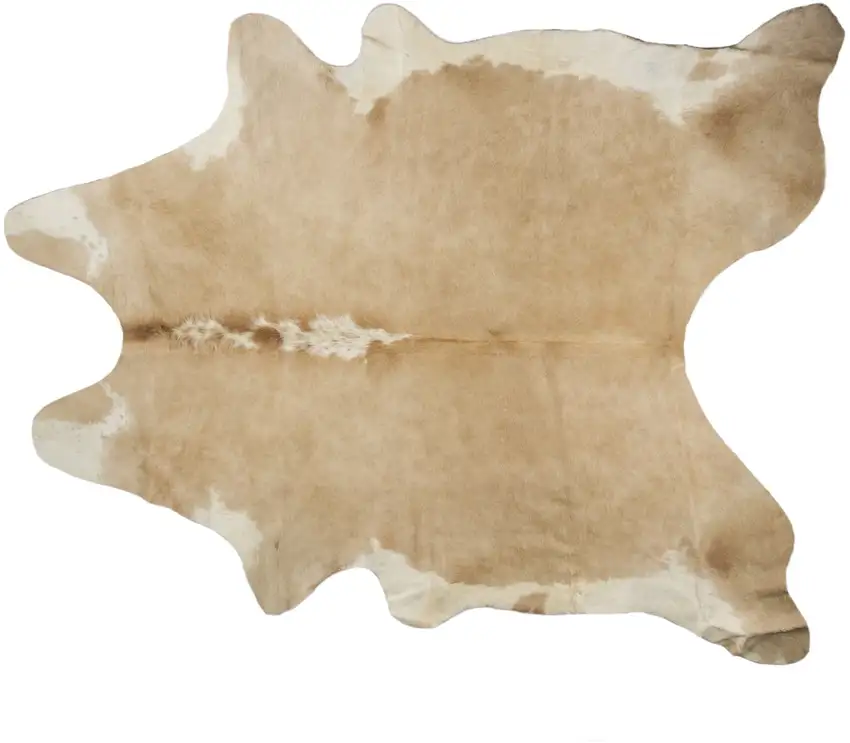 Brown and White Cowhide Hand Knotted Area Rug Photo 3