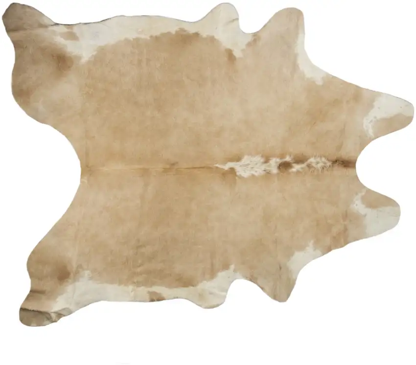 Brown and White Cowhide Hand Knotted Area Rug Photo 1
