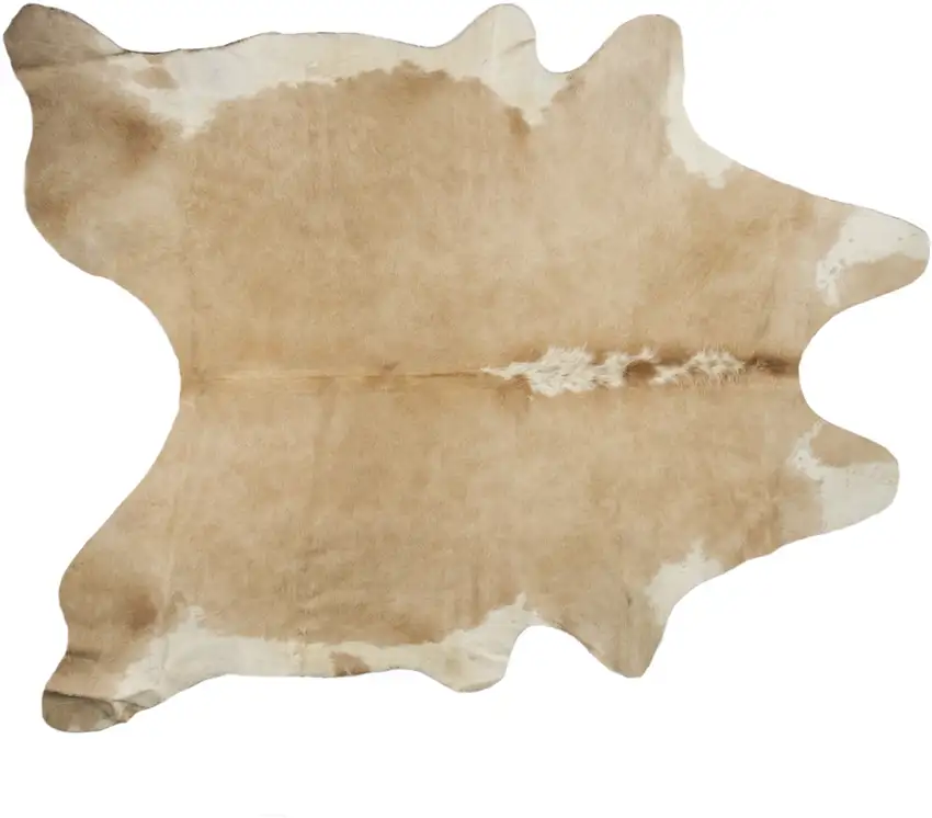 Brown and White Cowhide Hand Knotted Area Rug Photo 1