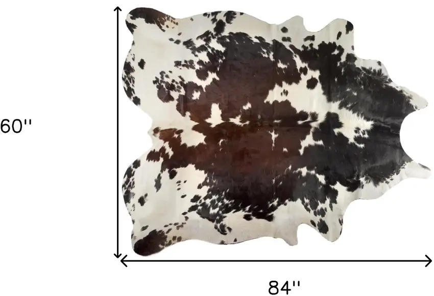 Brown and White Cowhide Hand Knotted Area Rug Photo 6