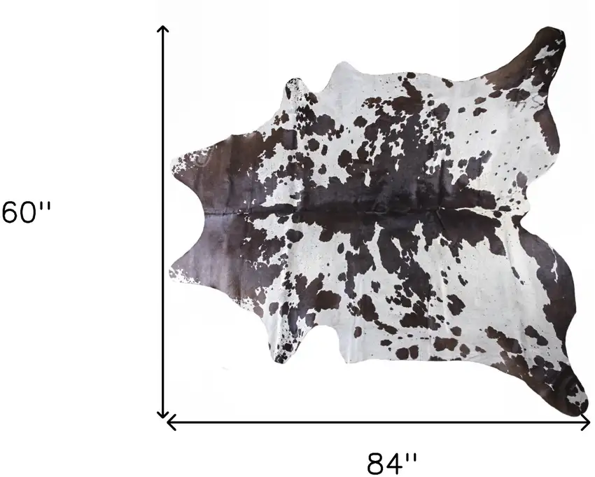 Brown and White Cowhide Hand Knotted Area Rug Photo 5