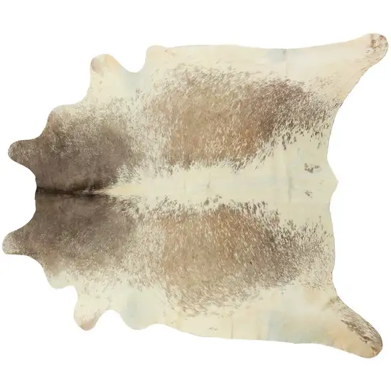 Brown and White Cowhide Hand Knotted Area Rug Photo 4