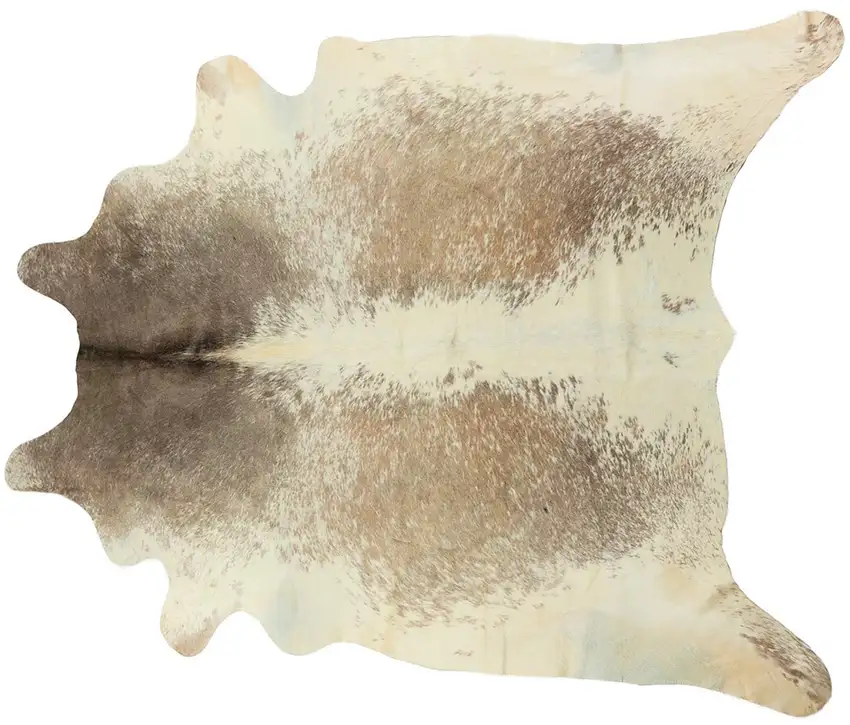Brown and White Cowhide Hand Knotted Area Rug Photo 4