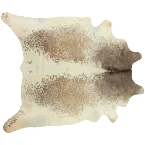 Brown and White Cowhide Hand Knotted Area Rug Photo 1