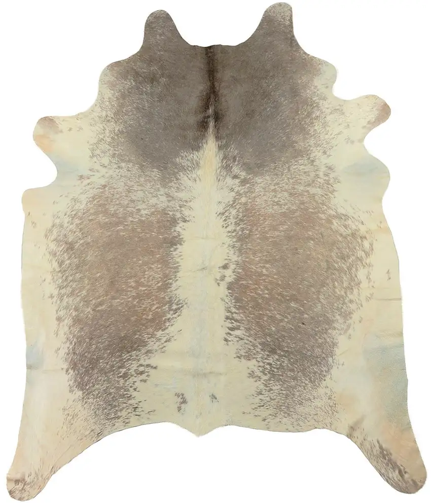 Brown and White Cowhide Hand Knotted Area Rug Photo 1