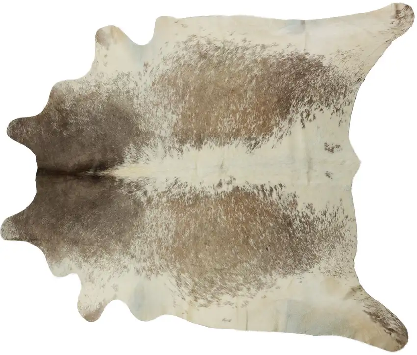 Brown and White Cowhide Hand Knotted Area Rug Photo 4