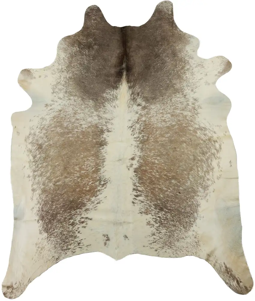 Brown and White Cowhide Hand Knotted Area Rug Photo 1