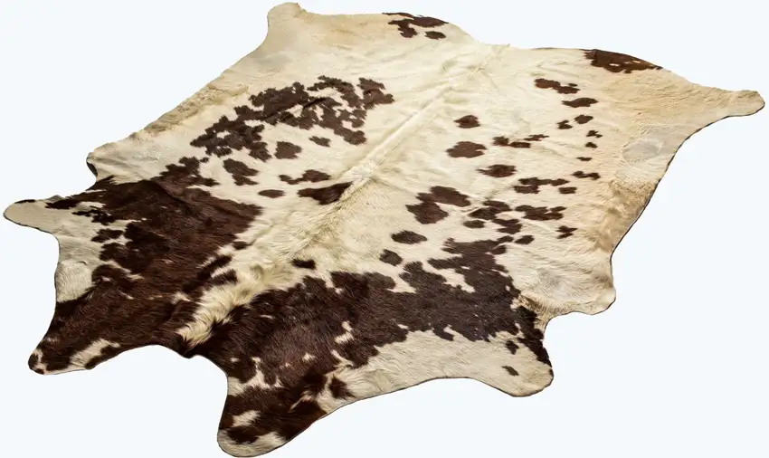 Brown and White Cowhide Hand Knotted Area Rug Photo 4