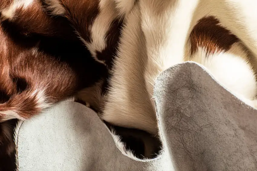 Brown and White Cowhide Hand Knotted Area Rug Photo 6