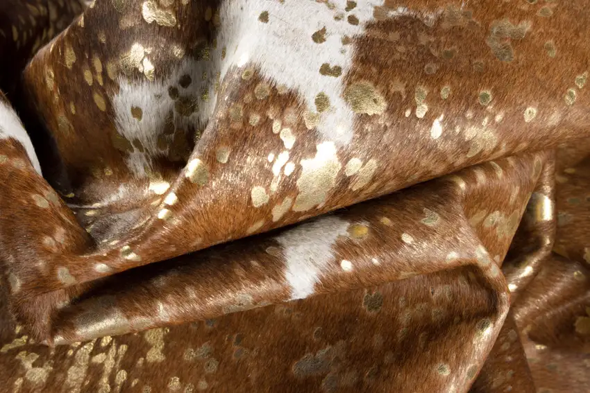 Brown and White Cowhide Hand Knotted Area Rug Photo 4