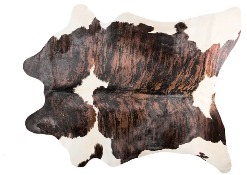 Brown and White Cowhide Hand Knotted Area Rug Photo 3