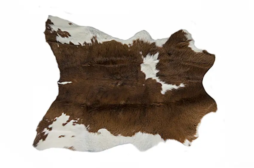 Brown and White Cowhide Hand Tufted Area Rug Photo 3