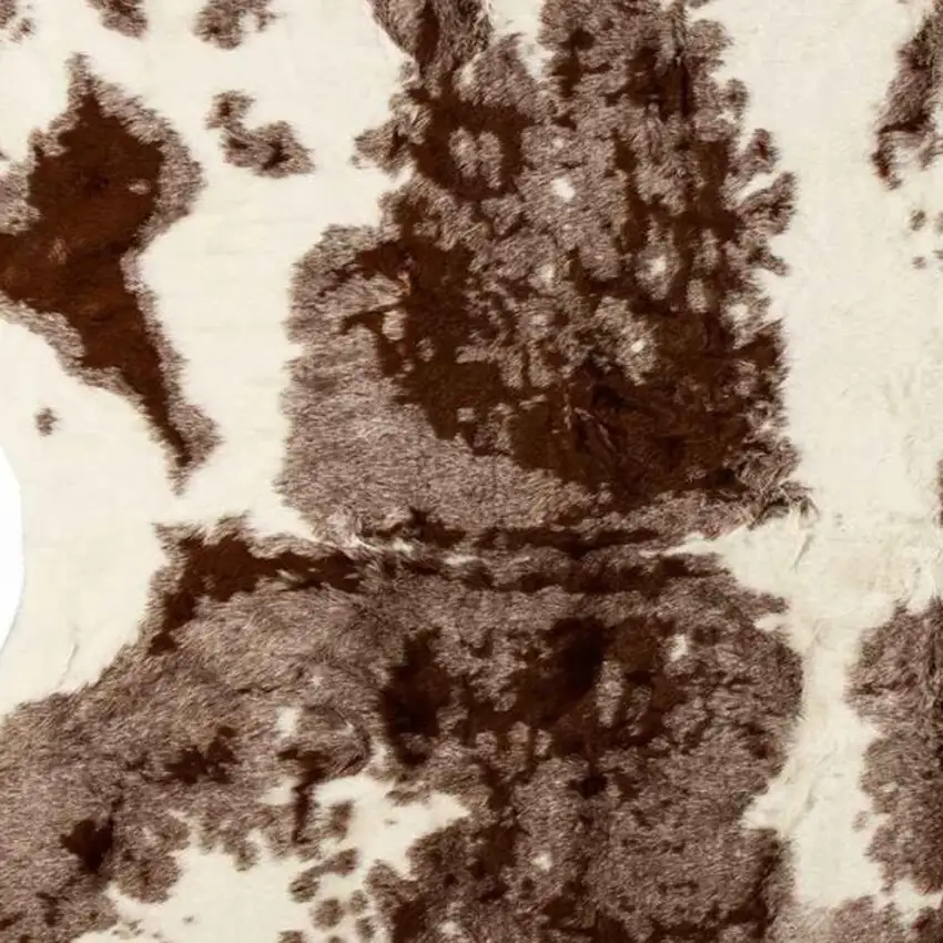 Brown And White Faux Cowhide Area Rug Photo 2