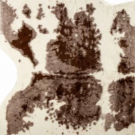 Brown And White Faux Cowhide Area Rug Photo 3