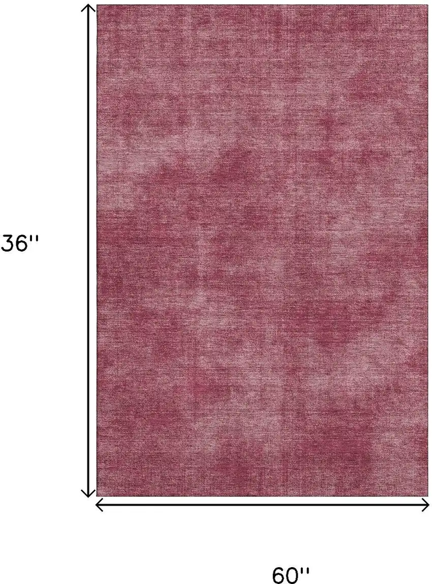 Burgundy And Blush Abstract Washable Area Rug With UV Protection Photo 8