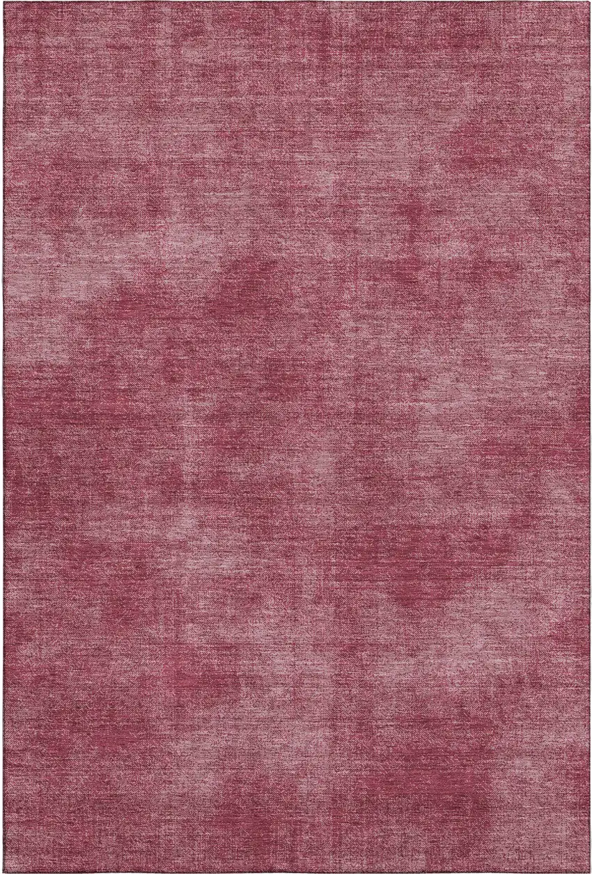 Burgundy And Blush Abstract Washable Area Rug With UV Protection Photo 6