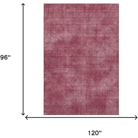 Burgundy And Blush Abstract Washable Area Rug With UV Protection Photo 7