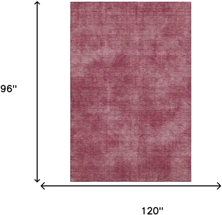 Burgundy And Blush Abstract Washable Area Rug With UV Protection Photo 7