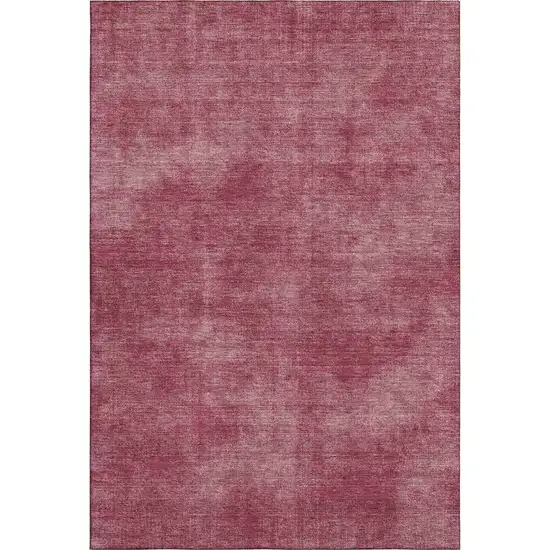 Burgundy And Blush Abstract Washable Area Rug With UV Protection Photo 6