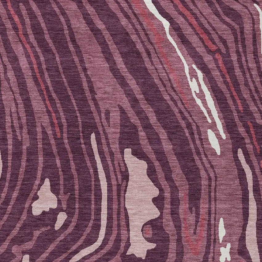 Burgundy Brick Red And Ivory Abstract Washable Indoor Outdoor Area Rug Photo 6