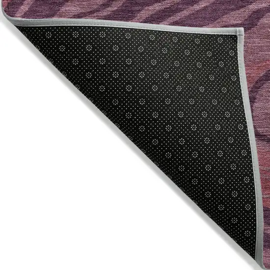 Burgundy Brick Red And Ivory Abstract Washable Indoor Outdoor Area Rug Photo 3