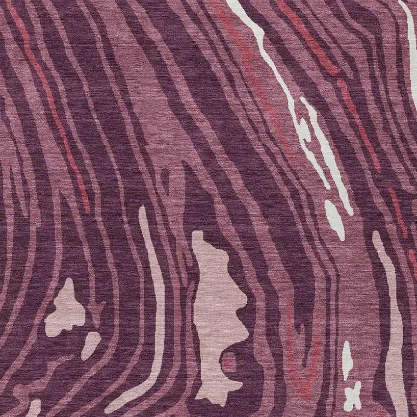 Burgundy Brick Red And Ivory Abstract Washable Indoor Outdoor Area Rug Photo 6