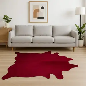 Photo of Burgundy Cowhide  Rug