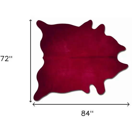 Burgundy Cowhide Area Rug Photo 3