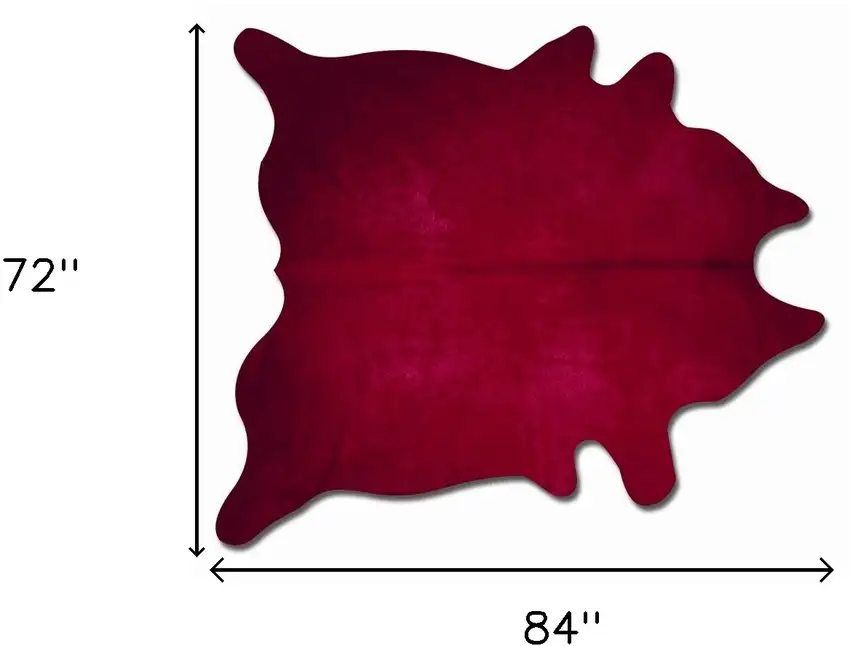 Burgundy Cowhide Area Rug Photo 3