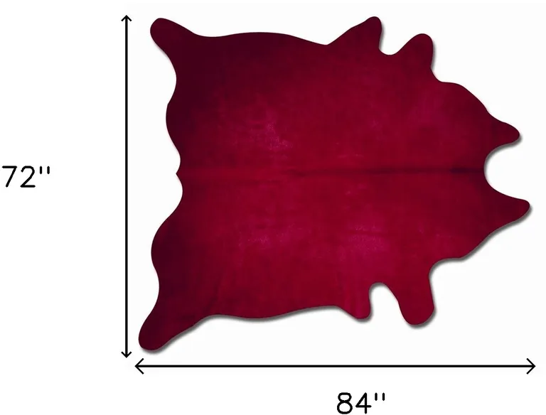 Burgundy Cowhide  Rug Photo 4