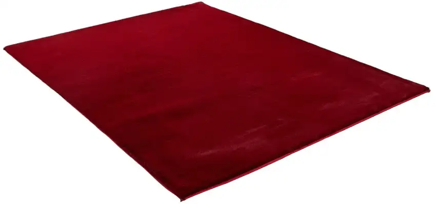 Burgundy Faux Fur Shag Non Skid Area Rug Photo 2