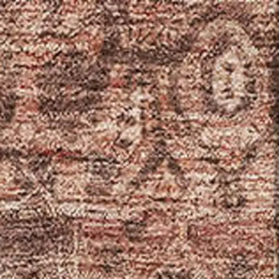 Burgundy Ivory And Gold Oriental Washable Area Rug With UV Protection Photo 2