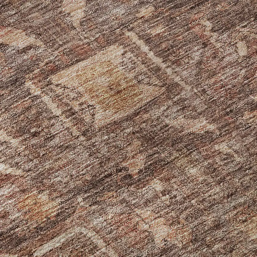 Burgundy Ivory And Gold Oriental Washable Area Rug With UV Protection Photo 9