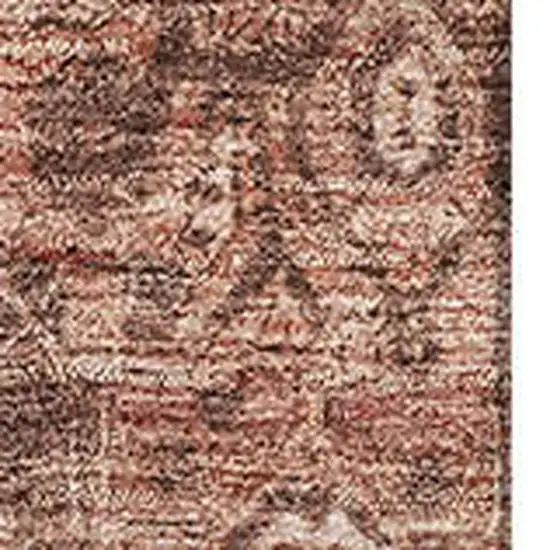 Burgundy Ivory And Gold Oriental Washable Area Rug With UV Protection Photo 2