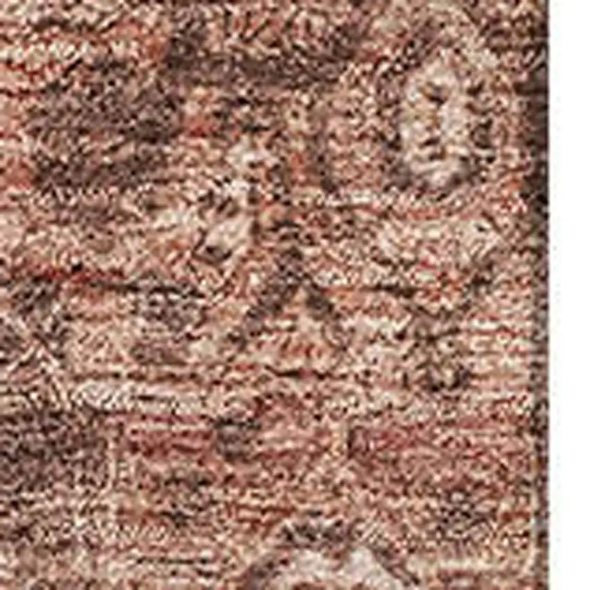 Burgundy Ivory And Gold Oriental Washable Area Rug With UV Protection Photo 2