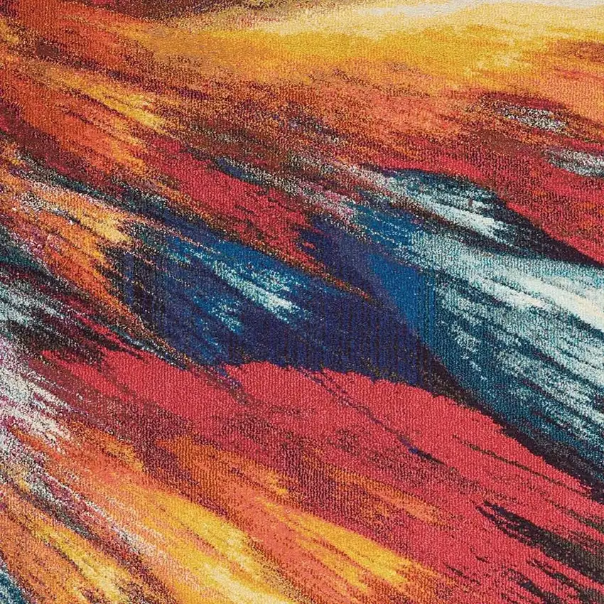 Burst Abstract Power Loom Non Skid Area Rug Photo 3