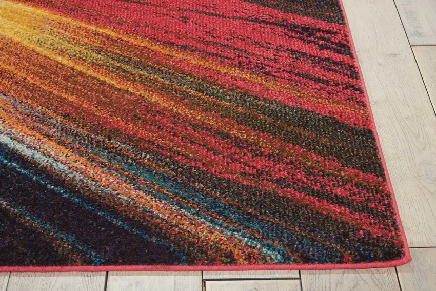 Burst Abstract Power Loom Non Skid Area Rug Photo 8